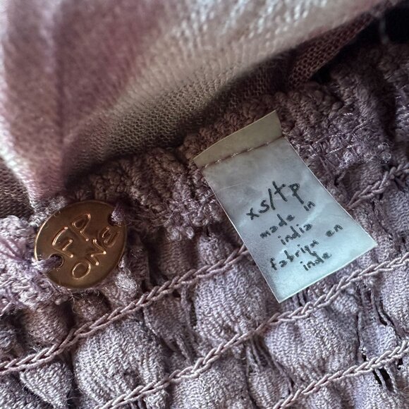 Free People FP One Womens XS Dress Adella Tie Dye Slip Plum Plunge Mini Boho - Picture 9 of 11